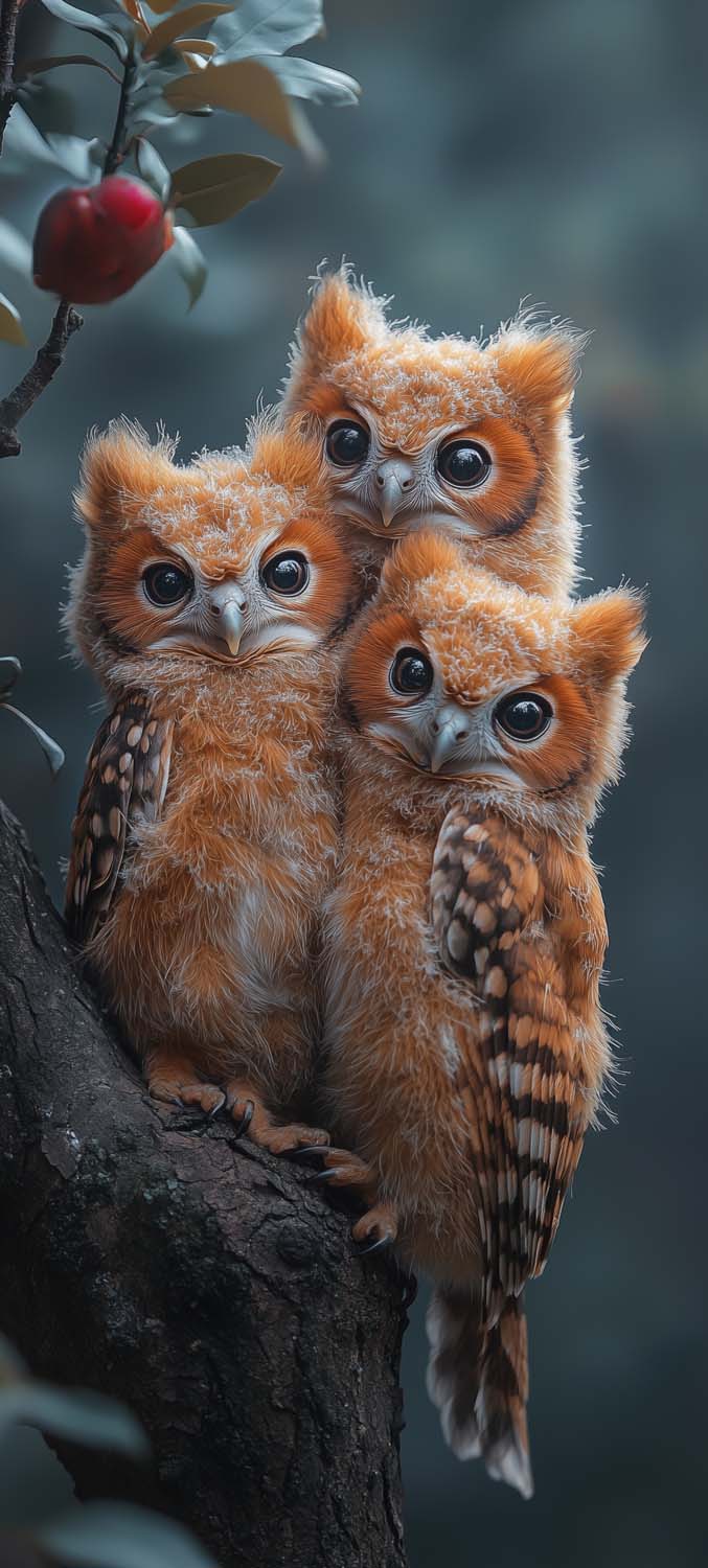 Baby Owls Wallpaper