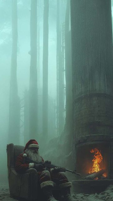 Christmas 2049 iPhone Wallpaper