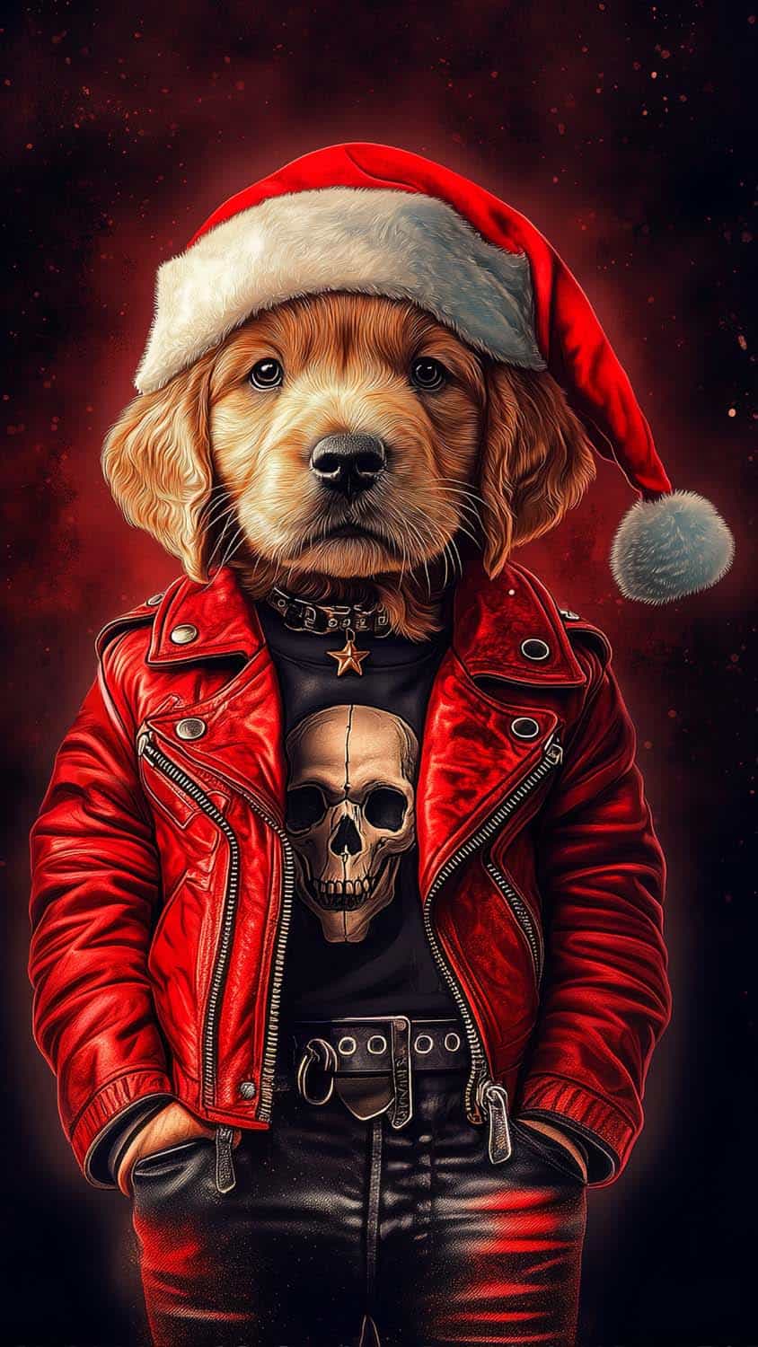 Christmas Dog iPhone Wallpaper