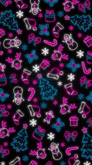 Christmas Neon Wallpaper