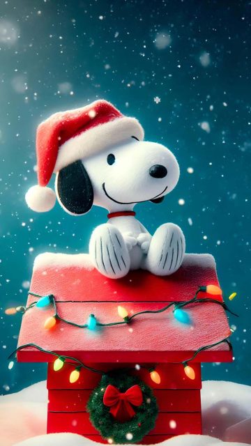 Christmas Snoopy iPhone Wallpaper