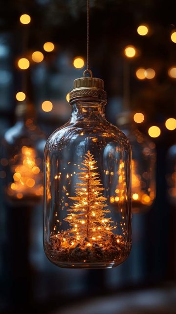 Christmas Tree in Glass iPhone Wallpaper