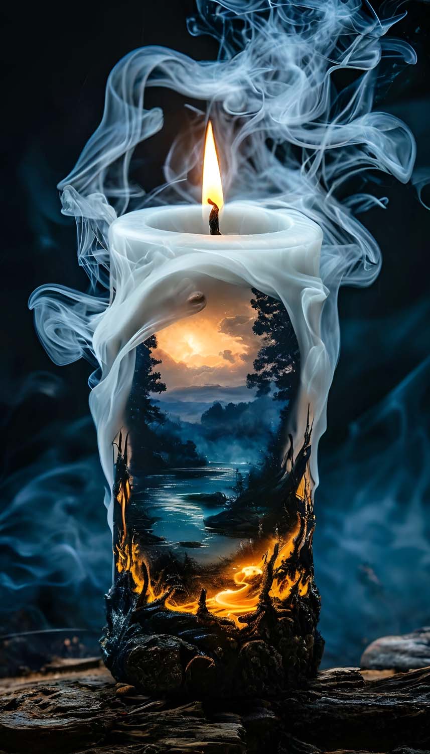 Crystal Candle iPhone Wallpaper