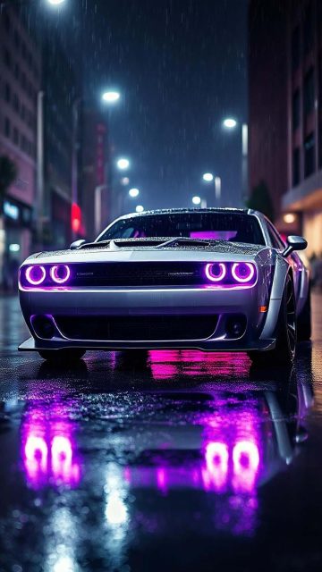 Dodge Challenger Neon Wallpaper