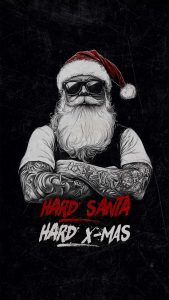 Hard Santa Hard Christmas Wallpaper