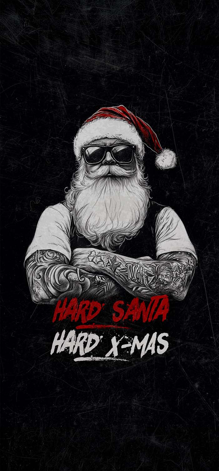 Hard Santa Hard Christmas Wallpaper