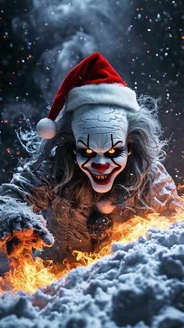 Horror Christmas Clown Wallpaper