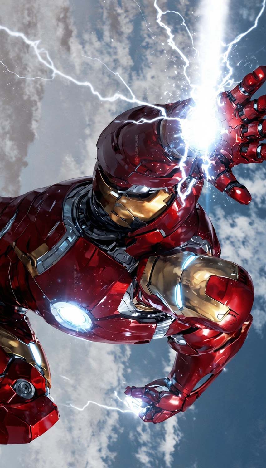 Iron Man Action Mode iPhone Wallpaper