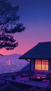 Lofi Nights Relaxing Home Wallpaper