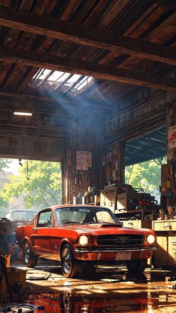 Old Garage Wallpaper