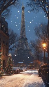 Paris Effiel Tower New Year Eve iPhone Wallpaper