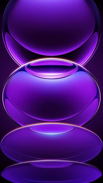 Purple Spheres iPhone 16 Pro Wallpaper