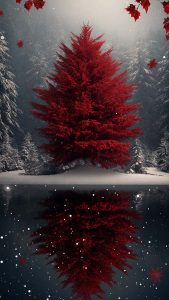 Red Christmas Tree Wallpaper