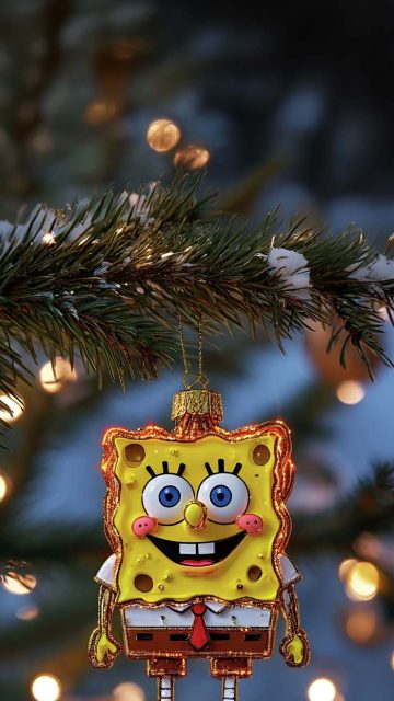 Spongebob Christmas iPhone Wallpaper