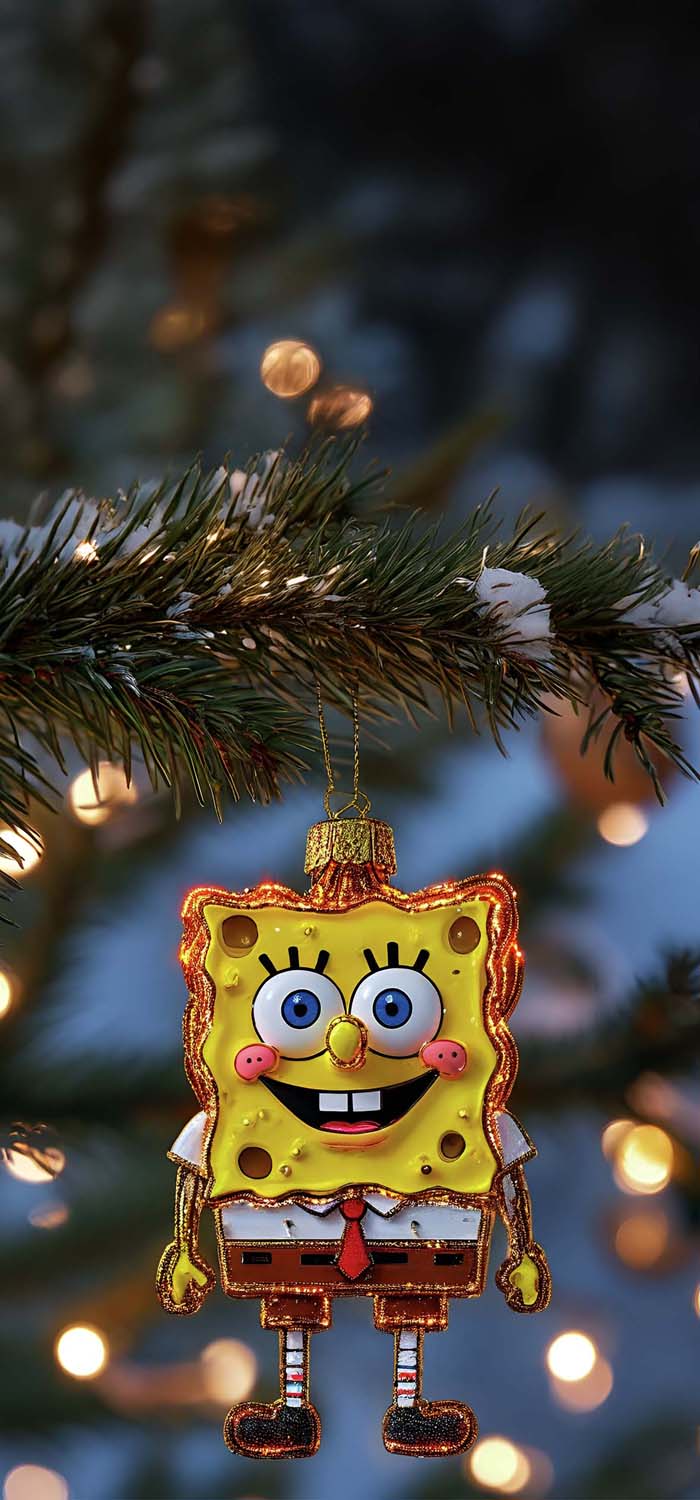 Spongebob Christmas iPhone Wallpaper