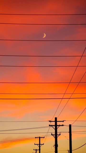 Sunset Grid iPhone Wallpaper