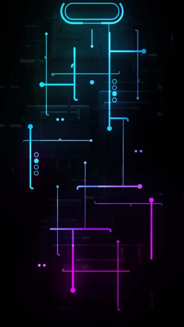 iPhone Dynamic island Neon Wallpaper