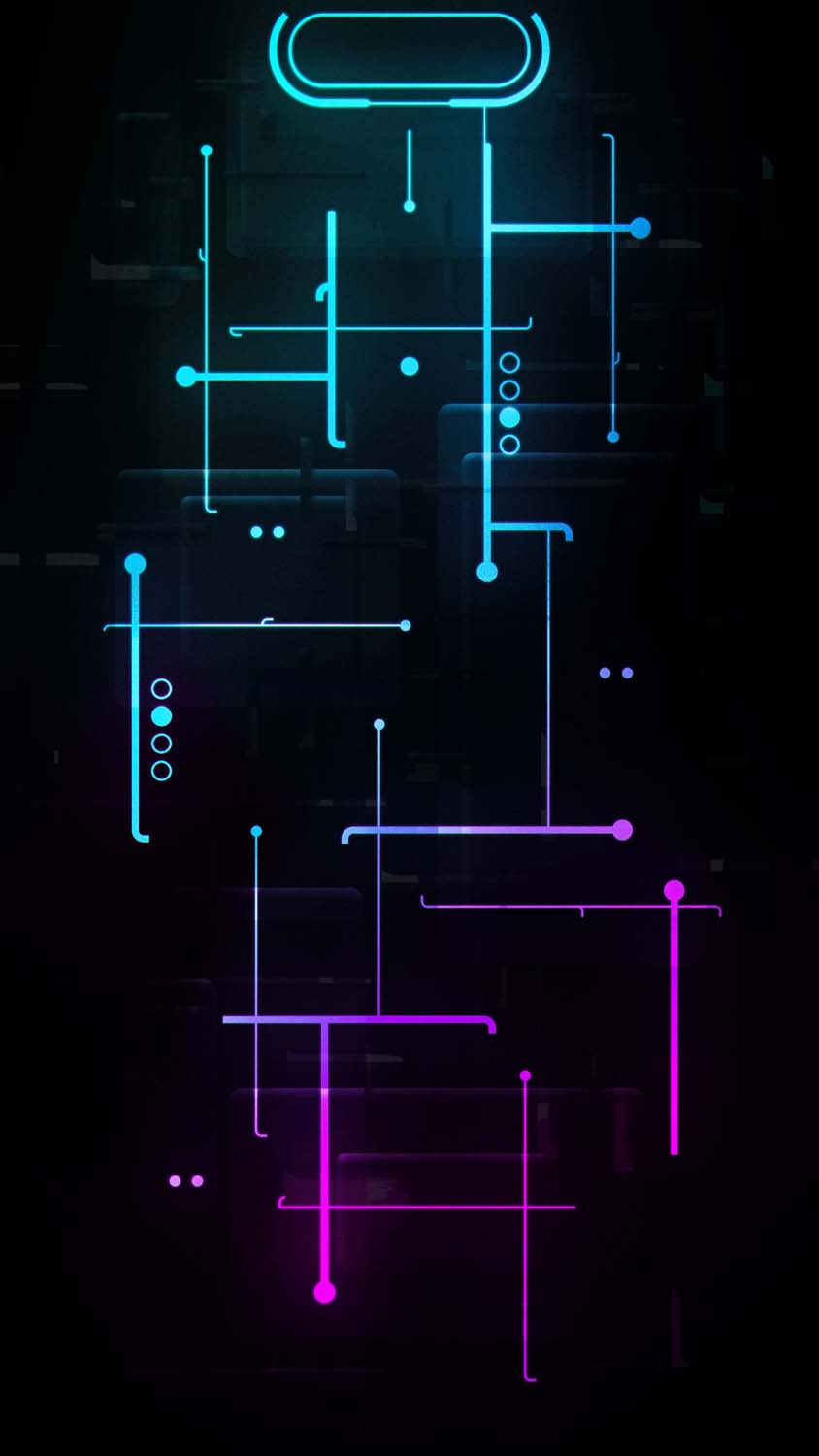 iPhone Dynamic island Neon Wallpaper