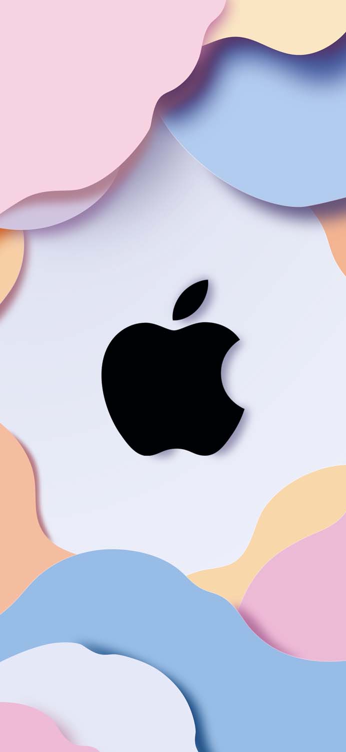 Apple Logo 3D Black iPhone Wallpaper