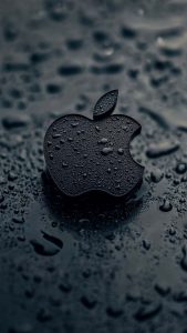 Apple Logo Water Drops iPhone Wallpaper