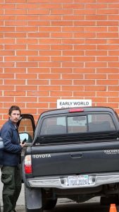 Christian Bale with his Toyota iPhone Wallpaper