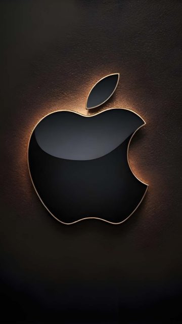 Dark Apple Logo iPhone Wallpaper