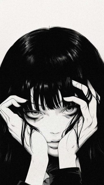 Darkness in Her Eyes iPhone Wallpaper