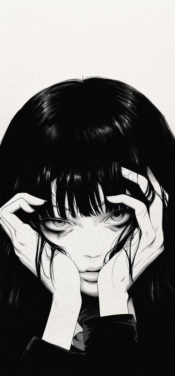 Darkness in Her Eyes iPhone Wallpaper