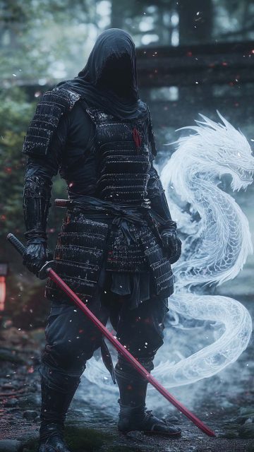 Dragon Samurai iPhone Wallpaper