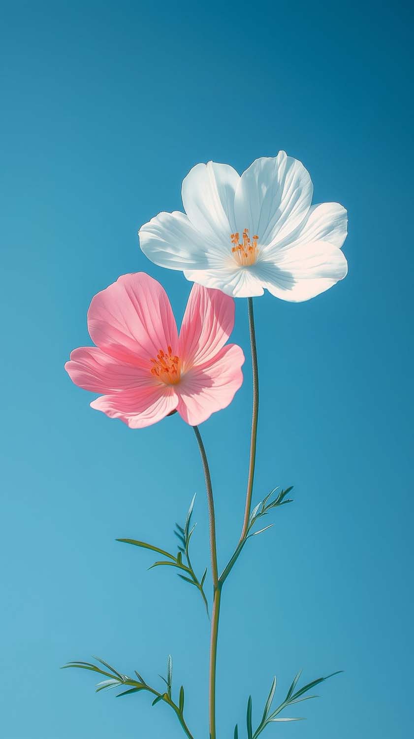 Flowers Minimalist iPhone Wallpaper