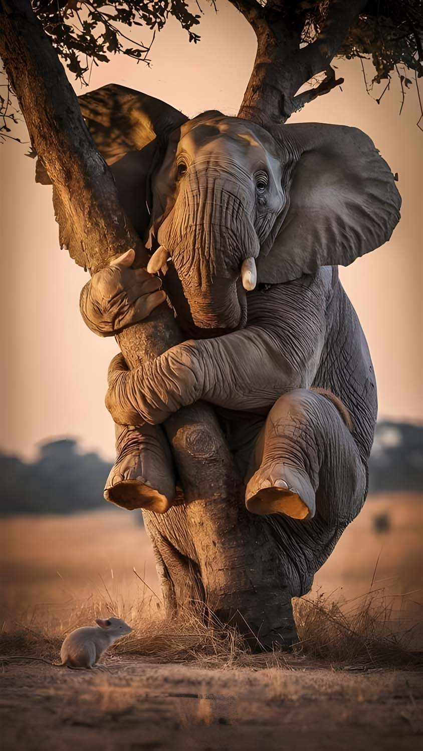 Funny Elephant iPhone Wallpaper