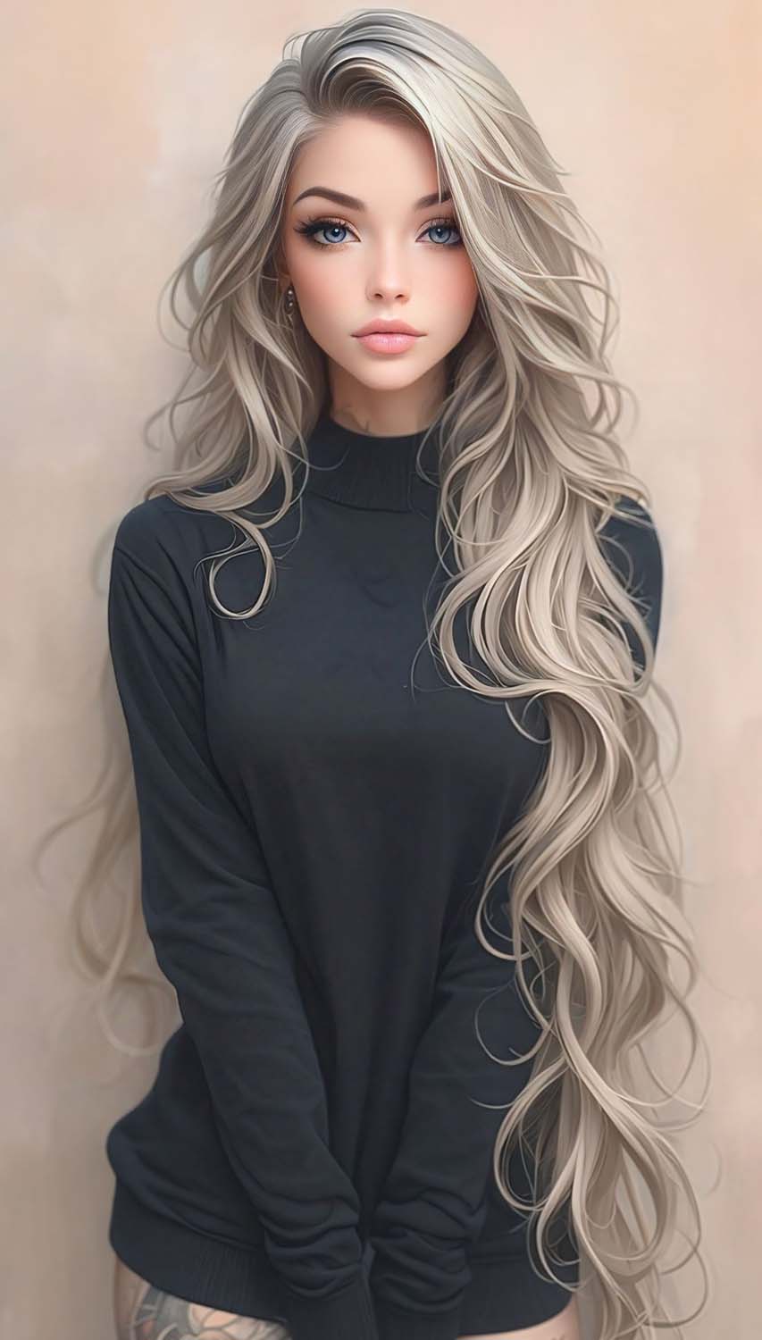 Girl Curly Long Hairs iPhone Wallpaper