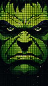 Hulk Pixel Art iPhone Wallpaper