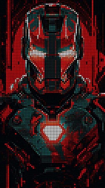 Iron Man Pixel Art iPhone Wallpaper