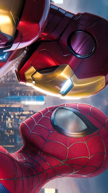 Iron Man vs Spidey iPhone Wallpaper