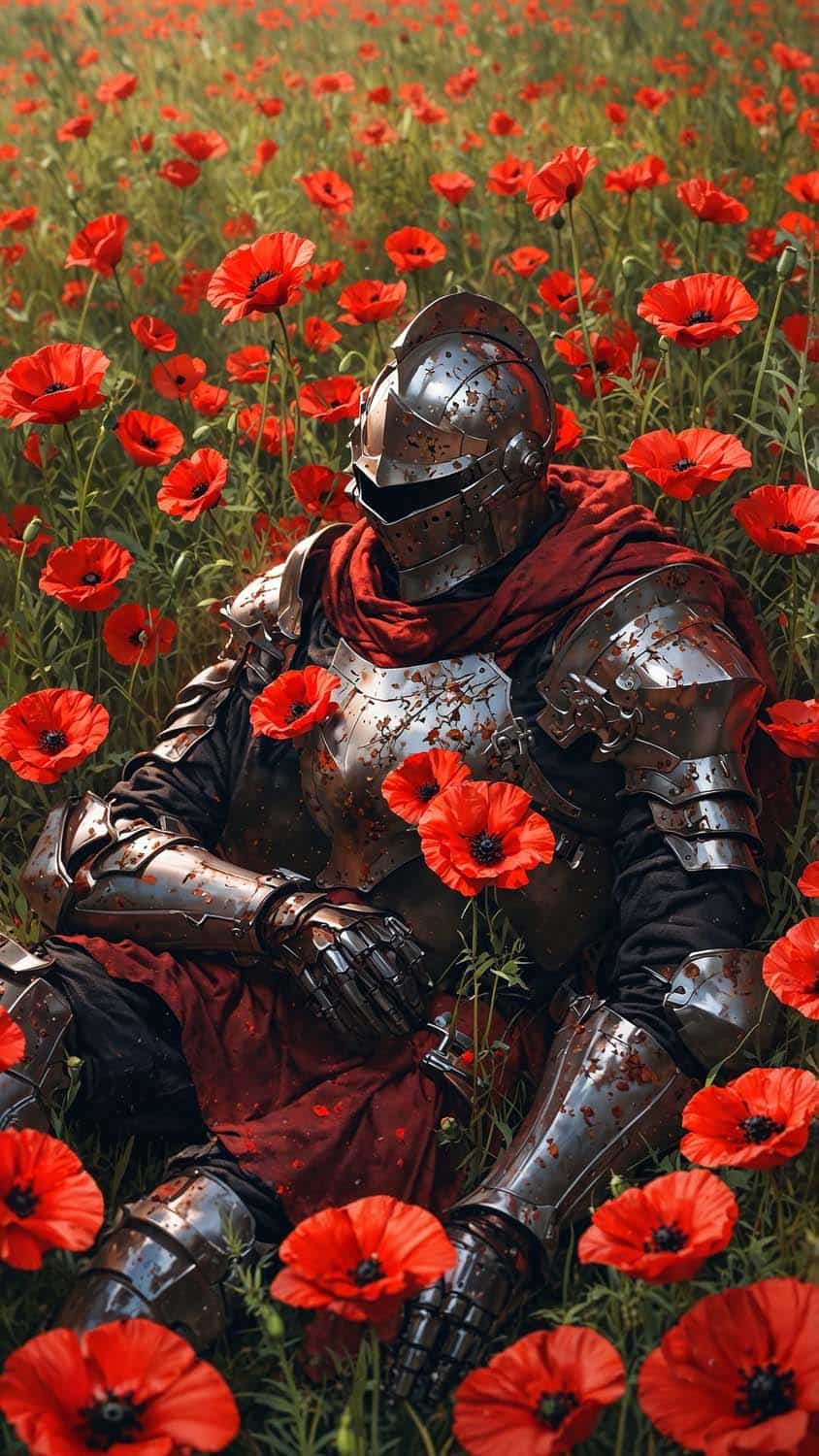 Knight in Garden iPhone Wallpaper