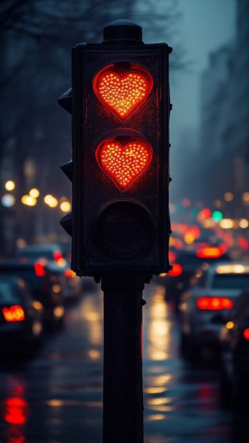 Love Signal Lights iPhone Wallpaper