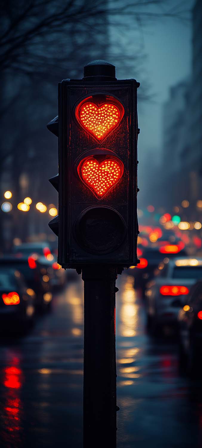 Love Signal Lights iPhone Wallpaper