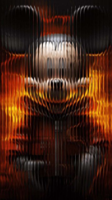 Mickey Glass Art iPhone Wallpaper