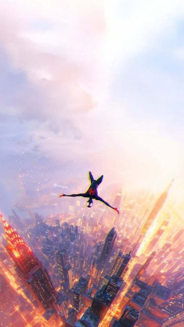 Miles Spiderman iPhone Wallpaper