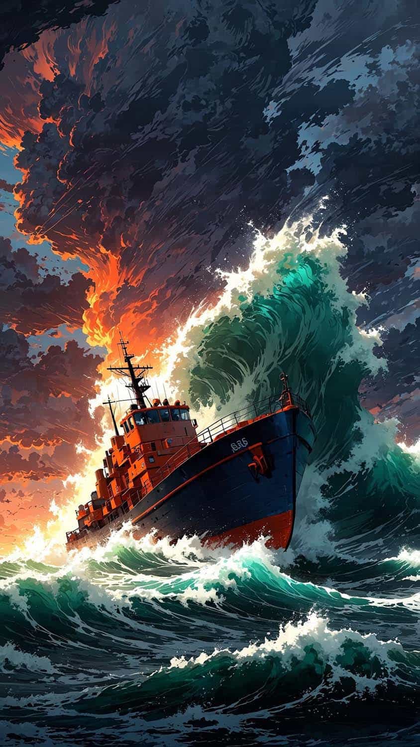 Ocean Storm iPhone Wallpaper