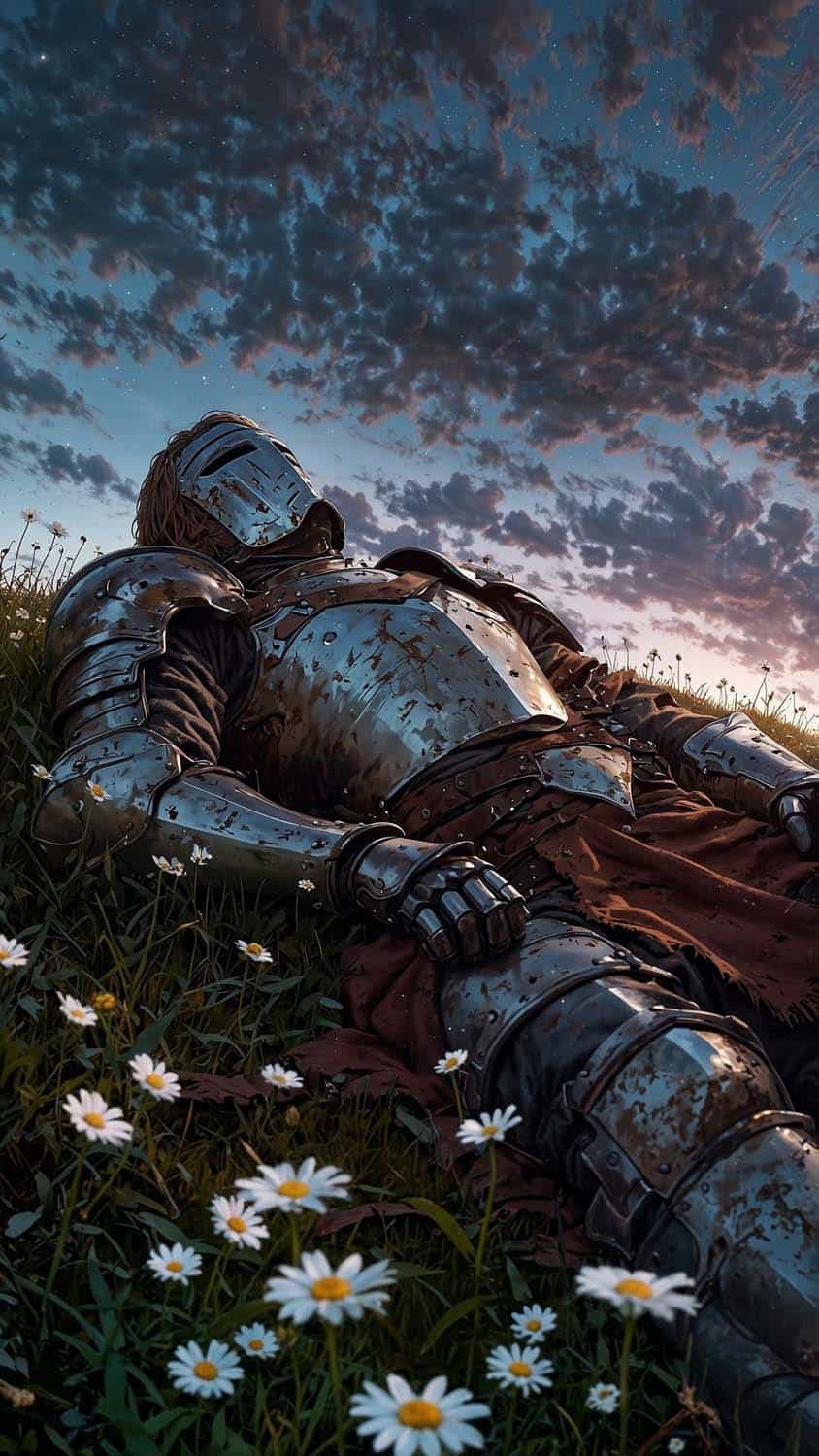 Resting Knight iPhone Wallpaper