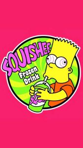 Simpson Drinking Squishee iPhone Wallpaper