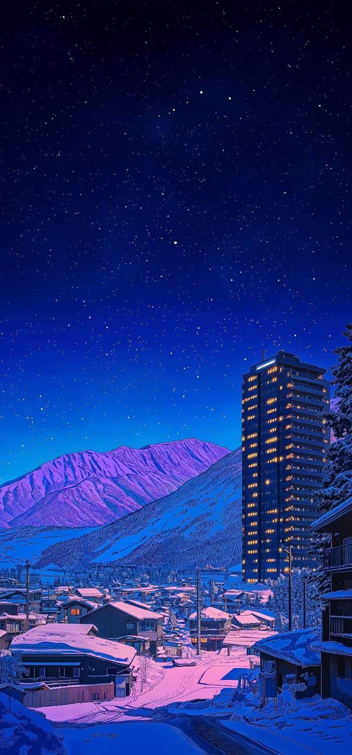 Snow City iPhone Wallpaper