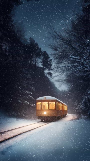 Snowi Train iPhone Wallpaper min