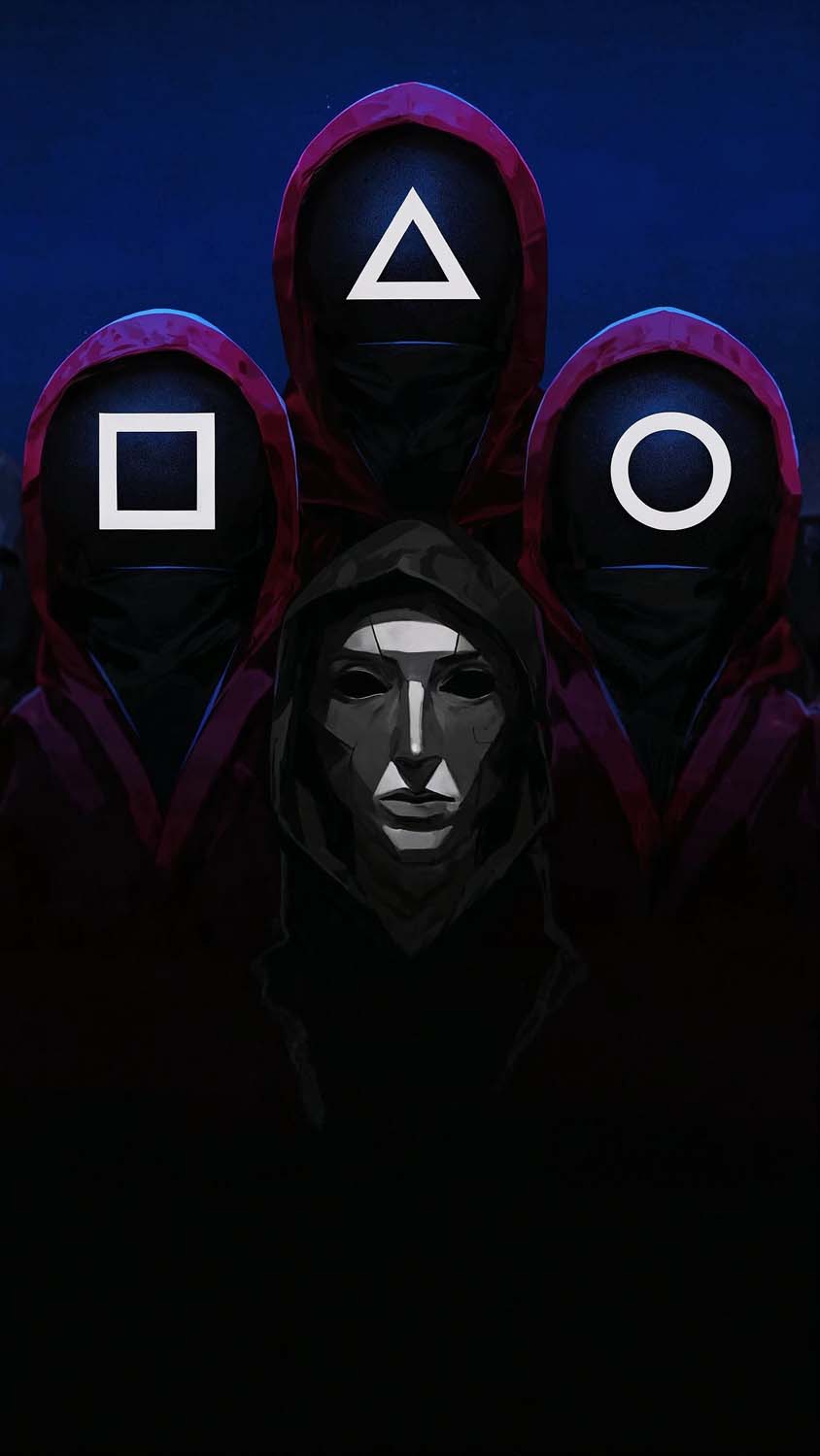 Squid Game Mask iPhone Wallpaper