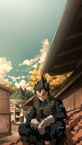 Vegeta in Naruto iPhone Wallpaper