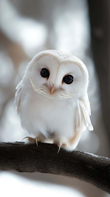 White Owl iPhone Wallpaper