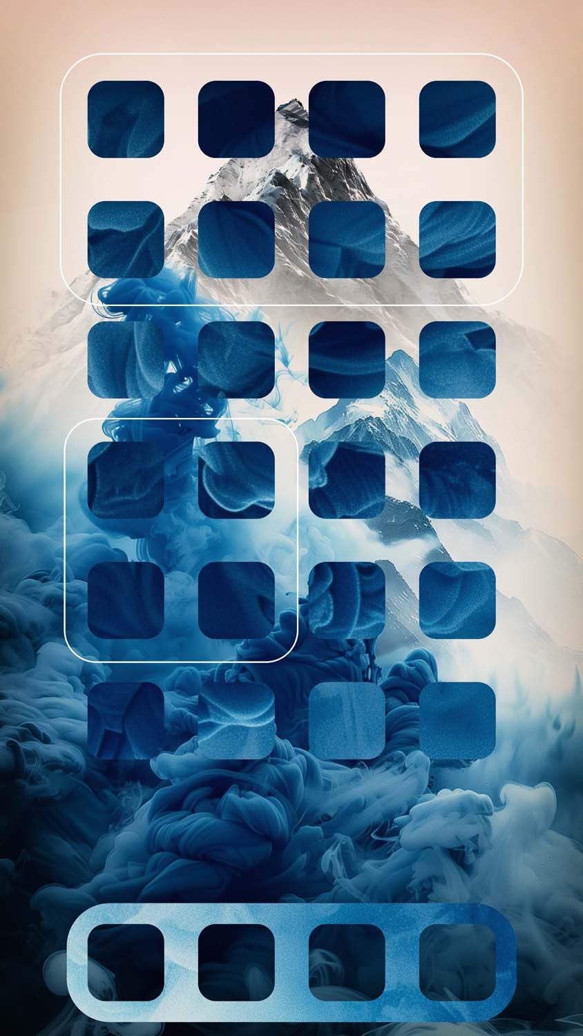 iOS Smoke App Dock iPhone Wallpaper