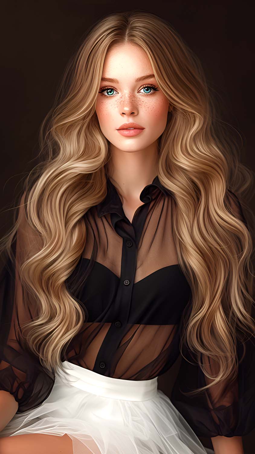 Beautiful Hairs Blonde Girl iPhone Wallpaper